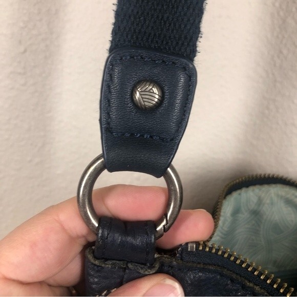 The Sak Lucia Leather Crossbody Bag Blue Everyday Casual Purse - Picture 6 of 16